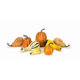 Pumpkin/Gourd (Set of 8) 4.75"H - 7"H Foam
