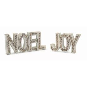Noel and Joy (Set of 2) 4.5"H Resin