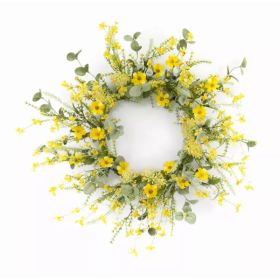 Mini Floral Wreath 20"D Polyester/Plastic (Pack of 1)