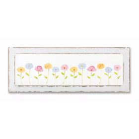 Floral Frame 24" x 9"H Screen/Wood (Pack of 1)