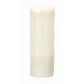 LED Wax Dripping Candle 3" x 9"H (Set of 2) with Remote