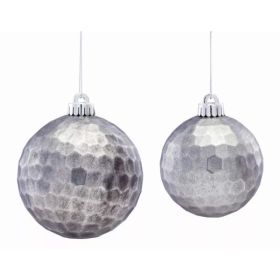 Ball Ornament (Set of 6) 4"D, 4.5"D Plastic