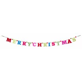 Merry Christmas Garland 7'L (Set of 2) Polyester