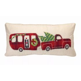 Truck and Camper Pillow 22"L x 9"H Cotton (Pack of 1)
