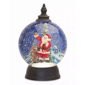 Santa in Sleigh Snow Globe 9.25"H Acrylic 6 Hr Timer 3 AA Batteries, Not Included (Pack of 1)