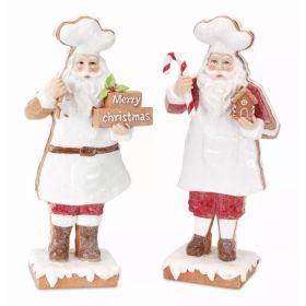 Baker Santa (Set of 2) 11"H Resin