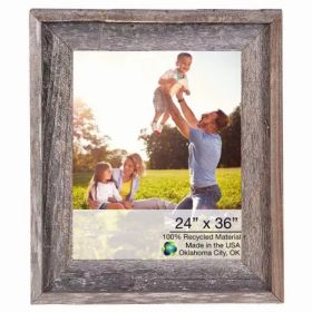 27"x39" Rustic Smoky Black Picture Frame with Plexiglass Holder (Pack of 1)