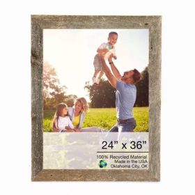 27"x39" Natural Weathered Grey Picture Frame with Plexiglass Holder (Pack of 1)