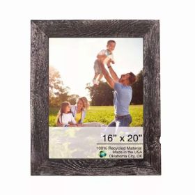 19"x23" Rustic Smoky Black Picture Frame with Plexiglass Holder (Pack of 1)