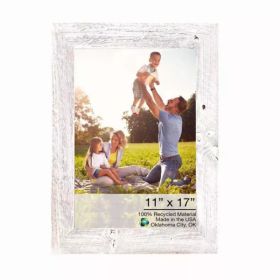 16"x23" Rustic White washed Picture Frame with Plexiglass Holder (Pack of 1)