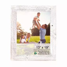 16"x22" Rustic White washed Picture Frame with Plexiglass Holder (Pack of 1)