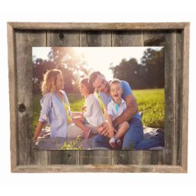 16"x19" Weathered Grey Picture Frame with Plexiglass Holder (Pack of 1)