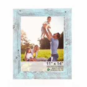14"x17" Rustic Blue Picture Frame with Plexiglass Holder (Pack of 1)