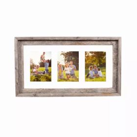 13"x23" Rustic White Picture Frame with Plexiglass Holder (Pack of 1)