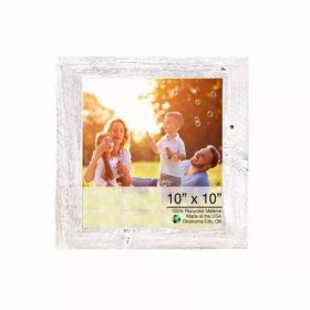 12"x13" Rustic White washed Picture Frame with Plexiglass Holder (Pack of 1)