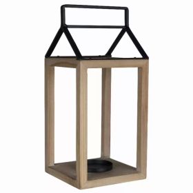 Open House Wood and Metal Lantern Candle Holder (Pack of 1)