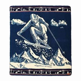 Queen Size Ultra Soft Ski Jumper Handmade Woven Blanket (Pack of 1)