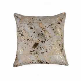 18" x 18" x 5" - Natural & Gold - Pillow (Pack of 1)