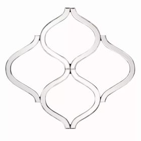 Interlocking Mirrored Curved Shapes with Beveled Edge (Pack of 1)