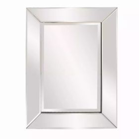 Rectangle Frame Mirror with Mirrored Finish And Beveled Edge (Pack of 1)