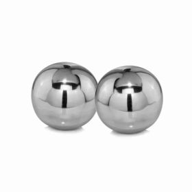 Set of Two Shiny Polished Aluminum Spheres