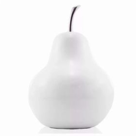 White Jumbo Pear Shaped Aluminum Accent Home decor (Pack of 1)