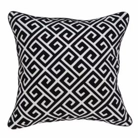 20" x 0.5" x 20" Transitional Black and White Pillow Cover (Pack of 1)
