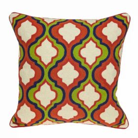20" x 0.5" x 20" Handmade Traditional Multicolored Pillow Cover (Pack of 1)