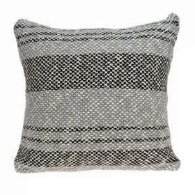 20" x 7" x 20" Clean Transitional Gray Cotton Pillow Cover With Down Insert (Pack of 1)