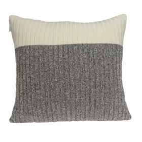 Square Gray and White Sweater Weather Pillow Cover (Pack of 1)