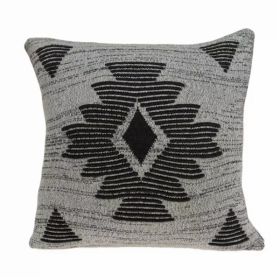 Square Southwest Gray Accent Pillow Cover (Pack of 1)