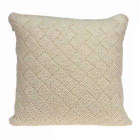 20" x 7" x 20" Transitional Beige Pillow Cover With Poly Insert (Pack of 1)