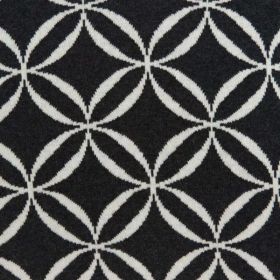 Geometric Design Black and White Cotton Pillow Cover (Pack of 1)