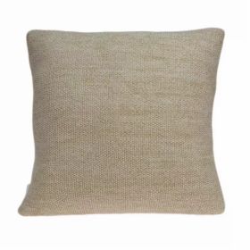 20" x 7" x 20" Elegant Transitional Tan Pillow Cover With Down Insert (Pack of 1)