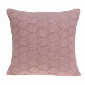 20" x 7" x 20" Transitional Pink Pillow Cover With Poly Insert (Pack of 1)
