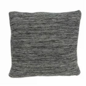20" x 7" x 20" Unique Transitional Gray Pillow Cover With Down Insert (Pack of 1)