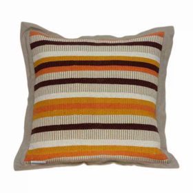 20" x 7" x 20" Transitional Multicolor Pillow Cover With Poly Insert (Pack of 1)