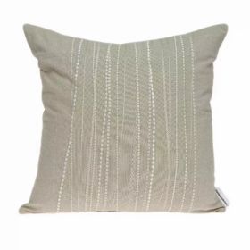 20" x 0.5" x 20" Transitional Beige Accent Pillow Cover (Pack of 1)
