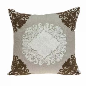 20" x 7" x 20" Traditional Beige Pillow Cover With Poly Insert (Pack of 1)