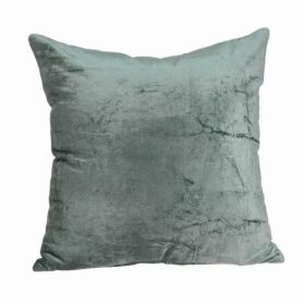 18" x 7" x 18" Transitional Sea Foam Solid Pillow Cover With Poly Insert (Pack of 1)