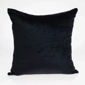 Super Soft Solid Color Black decorative Accent Pillow (Pack of 1)