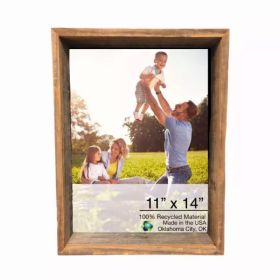 12"x16" Rustic Weathered Grey Box Picture Frame with Hanger (Pack of 1)