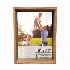 19"x25" Rustic Weathered Grey Picture Frame with Hanger (Pack of 1)