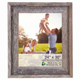 27"x33" Natural Weathered Grey Picture Frame with Plexiglass Holder (Pack of 1)