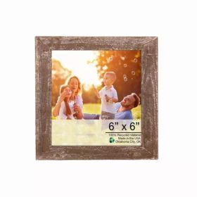 6" x 6" Rustic Espresso Picture Frame (Pack of 1)