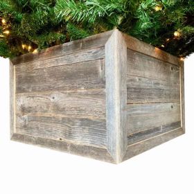 18" Square Natural Weathered Gray Christmas Tree Collar (Pack of 1)