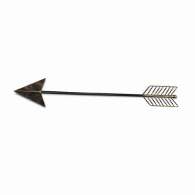 Burnished Dark Brown and Gold Tone Metal Arrow Wall decor (Pack of 1)