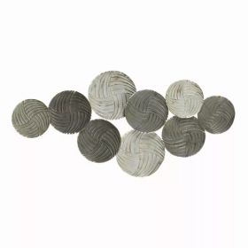 Metallic Plates Wall Centerpiece with Distressed Finish (Pack of 1)