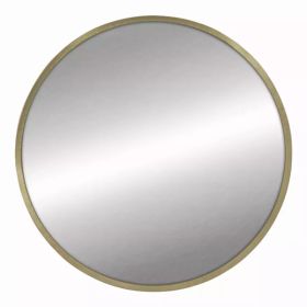 Round Wall Mirror with Matte Gold Finish (Pack of 1)