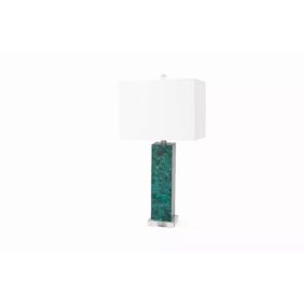 Set of 2 Green Mother of Pearl Coastal Table Lamp